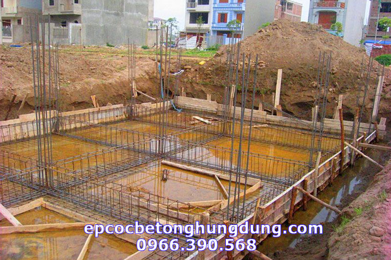 Các công trình thi công gặp tình huống móng nhà bị ngập nước